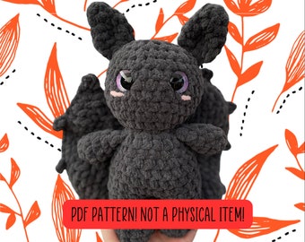 Bentley el murciélago, peluche, patrón de crochet