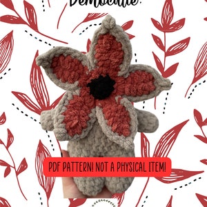 Democutie, crochet Demogorgon pattern, monster plush, amigurumi pattern