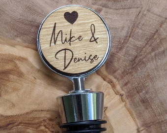 Personalised Custom Made Bottle Stopper - Wedding Gift - New Home - Engagement Gift - Housewarming Present - Design your own - Moving in
