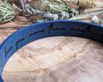 Personalisiertes Echtleder Armband, Personalisiertes Lederarmband, Personalisiertes Geschenk für Ihn, Geschenk für Sie, Geschenk für Freund