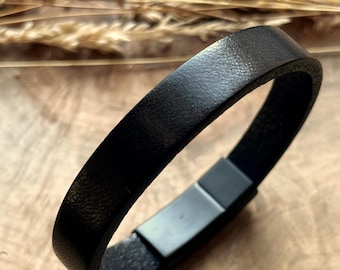 Regalo para novio, regalo de aniversario para esposo, pulsera con mensaje oculto para hombres, regalos para él, regalo único personalizado, pulsera de cuero personalizada.