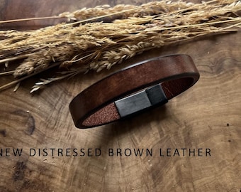 Boyfriend Gift Anniversary Gift For Husband Hidden Message Bracelet for Men Gifts for Him Personalized Unique Gift Leather Bracelet Custom