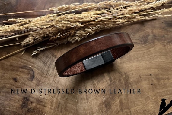 Boyfriend Gift Anniversary Gift For Husband Hidden Message Bracelet for Men Gifts for Him Personalized Unique Gift Leather Bracelet Custom