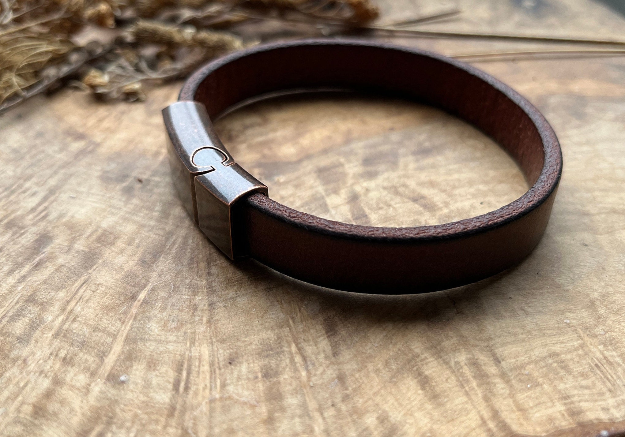 Rosewood Premium Leather Bracelet for Men- Mens Leather bracelet-mens Cross Bracelet | Urban Designer