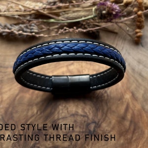 Vriendje Cadeau Verjaardagscadeau voor echtgenoot Verborgen bericht armband voor mannen Cadeaus voor hem Gepersonaliseerd uniek cadeau Leren armband op maat