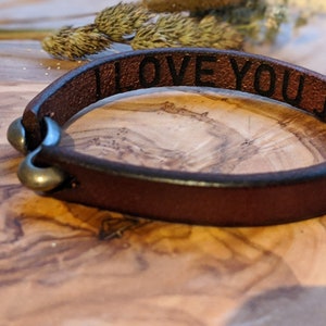 Secret Message Bracelet, Hidden Message, Personalised Real Leather Bracelet, Personalised Gift for Him, Gift for Her, Gift for Boyfriend image 3