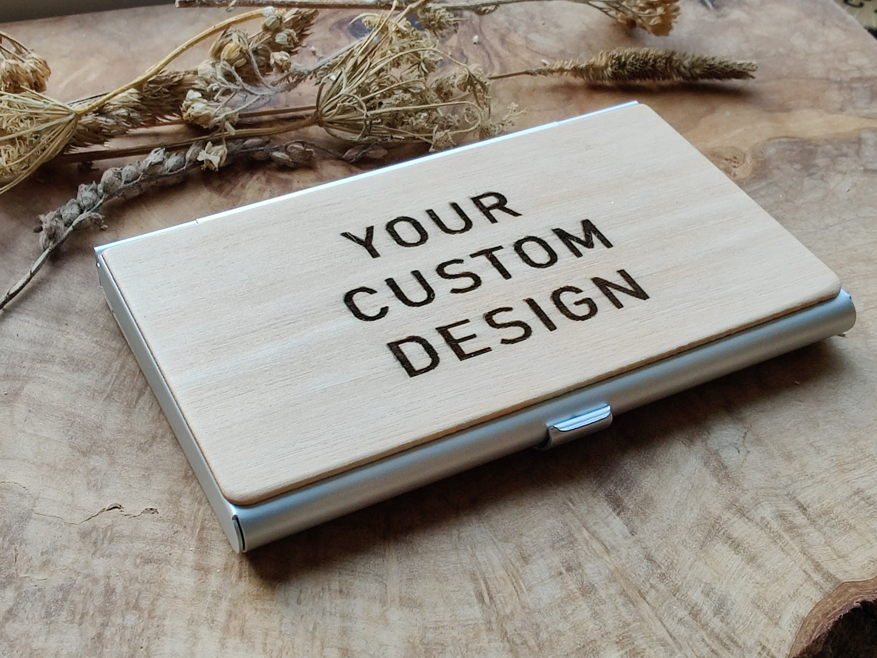 Personalized Business Card Holder Double Sided Office Gift 