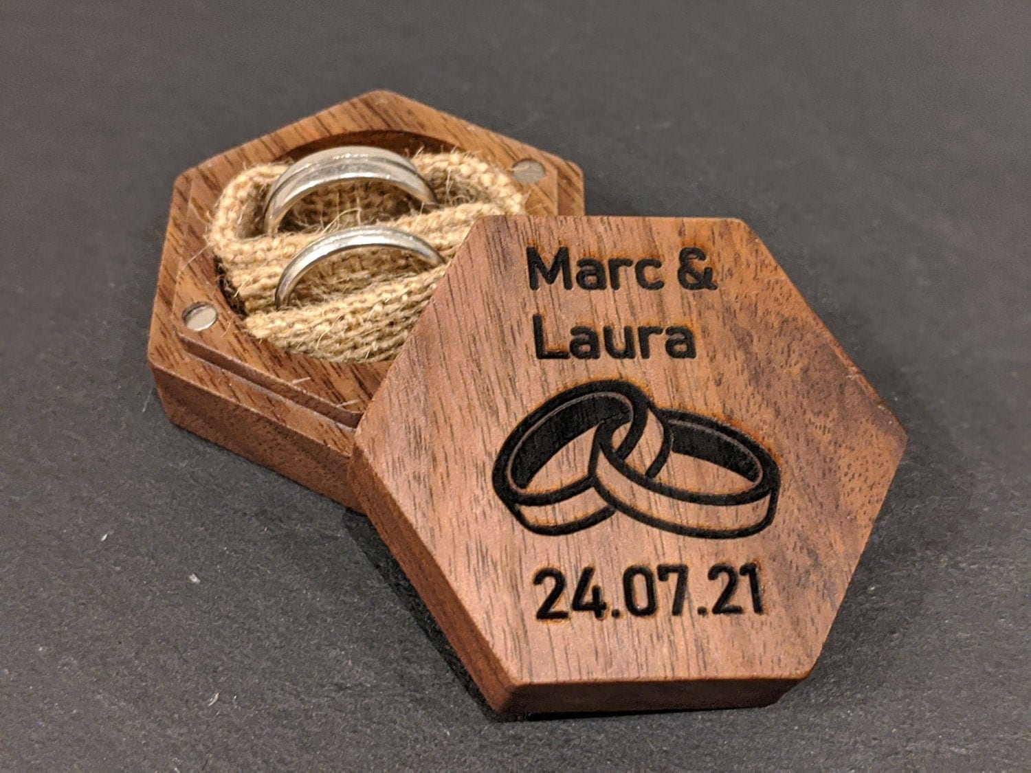 Wedding Rig Box Wedding Ring Box - Personalised - Wedding Ceremony - Ring Pillow ...