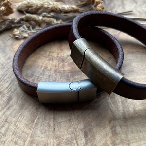 Boyfriend Gift Anniversary Gift For Husband Hidden Message Bracelet for Men Gifts for Him Personalized Unique Gift Leather Bracelet Custom