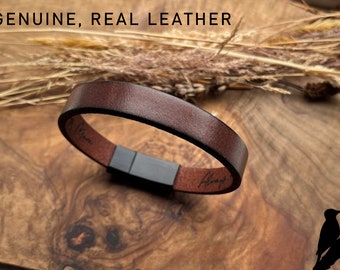 Boyfriend Gift Anniversary Gift For Husband Hidden Message Bracelet for Men Gifts for Him Personalized Unique Gift Leather Bracelet Custom