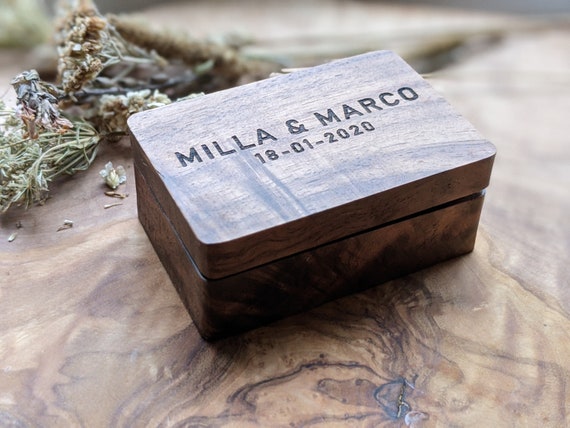 Fermacravatta E Gemelli Personalizzati In Noce Nera - Set Regalo Uomo Con Scatola Di Legno, Per Matrimoni E Eventi - Foto 9