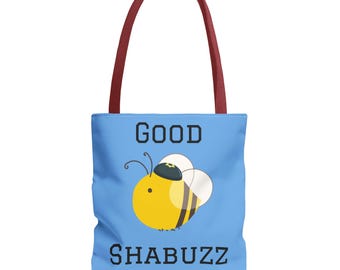 Good ShaBuzz Jewish Tote Bag, Bee Kippah Design, Funny Shabbat Gift