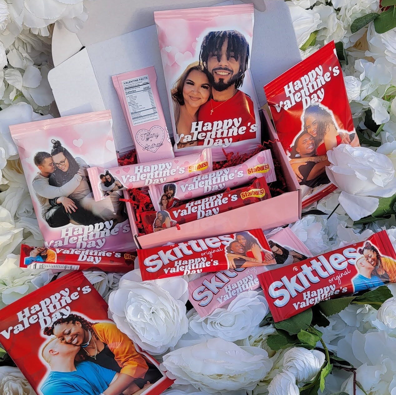 Personalized Valentine Gift Box Set- Valentine Box Favors-Valentine Pe -  Mitchiisweets