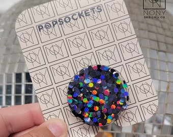 カスタムグリッター樹脂製スマホグリップ | 正規品 PopSocket™