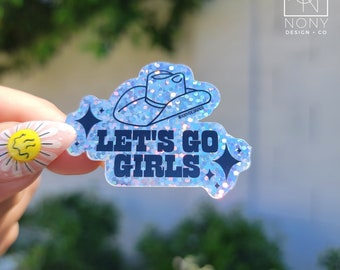 Let's Go Girls Holographic Die Cut Sticker