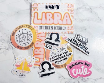 Libra Sticker Pack: Zodiac Sign Vinyl Decals