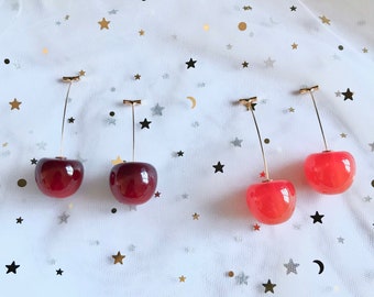 3D Cherry earrings