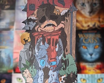 warriors cats bookmark shadowclan blackstar etsy