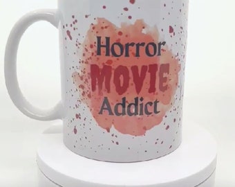 11 oz Scary Horror Movie Addict Spooky Halloween Coffee Mug Coffee Cup Horror Love Gift