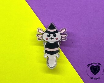 Halloween Axolotl Hexalotl Acrylic Pin