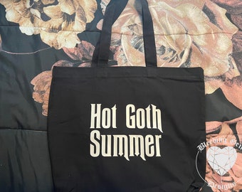 Gothic Shopping Bag Tote Bag Large Canvas Bag - Hot Goth Summer