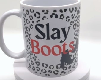 11 oz Slay Boots Gen Z Slang Girl Boss Coffee Mug Coffee Cup