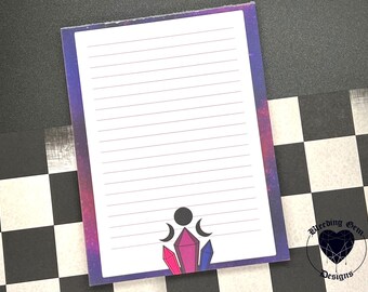 Galaxy Space Crystal Gothic Cute Stationary Notepad