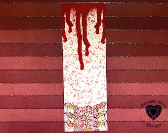 Murder Mystery Blood Flower Bookmark