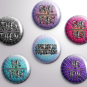 Pronoun Spooky Buttons
