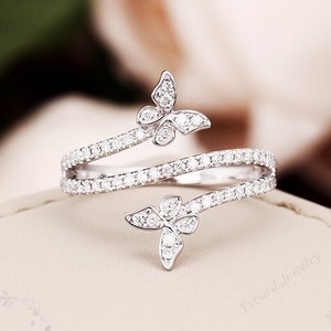 Gold butterfly on sale rings with diamonds