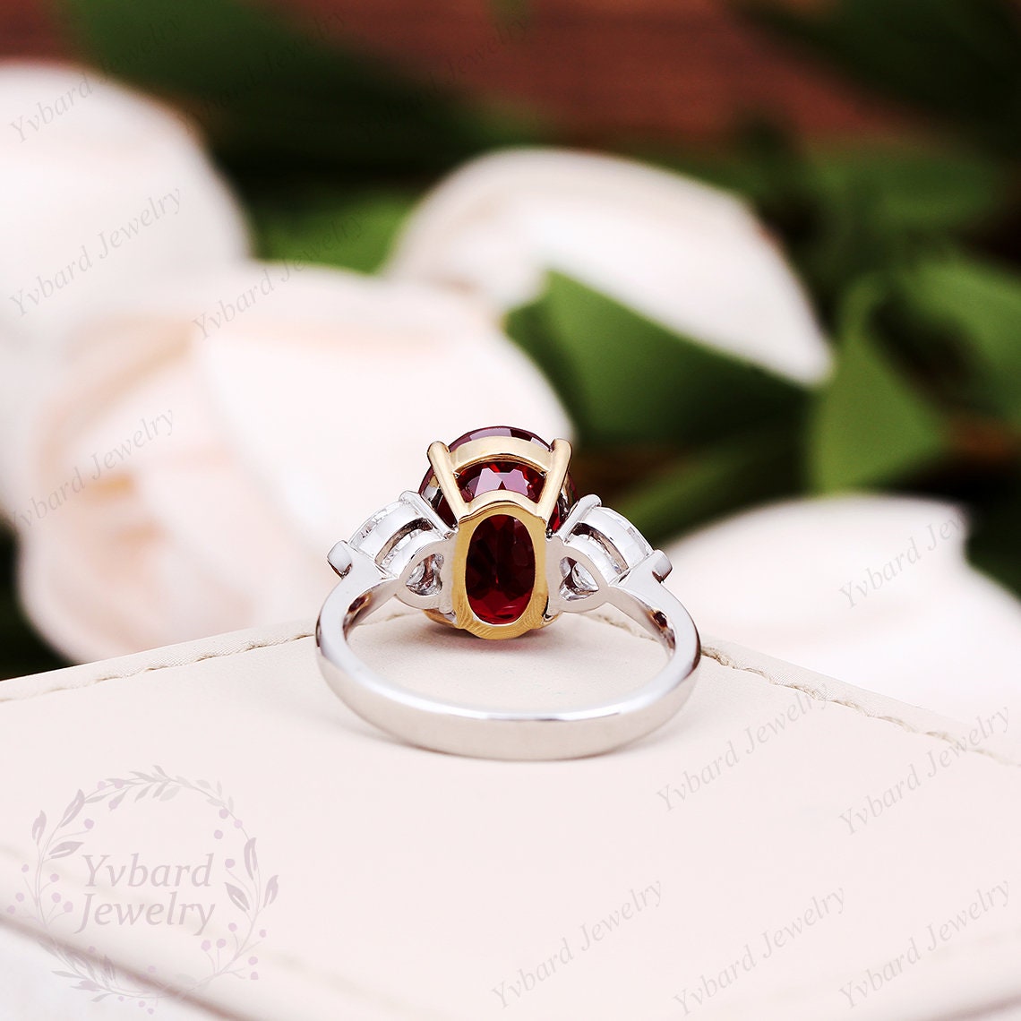 912mm Lab Created Ruby Engagement Ring Solid Gold Ruby Ring Etsy