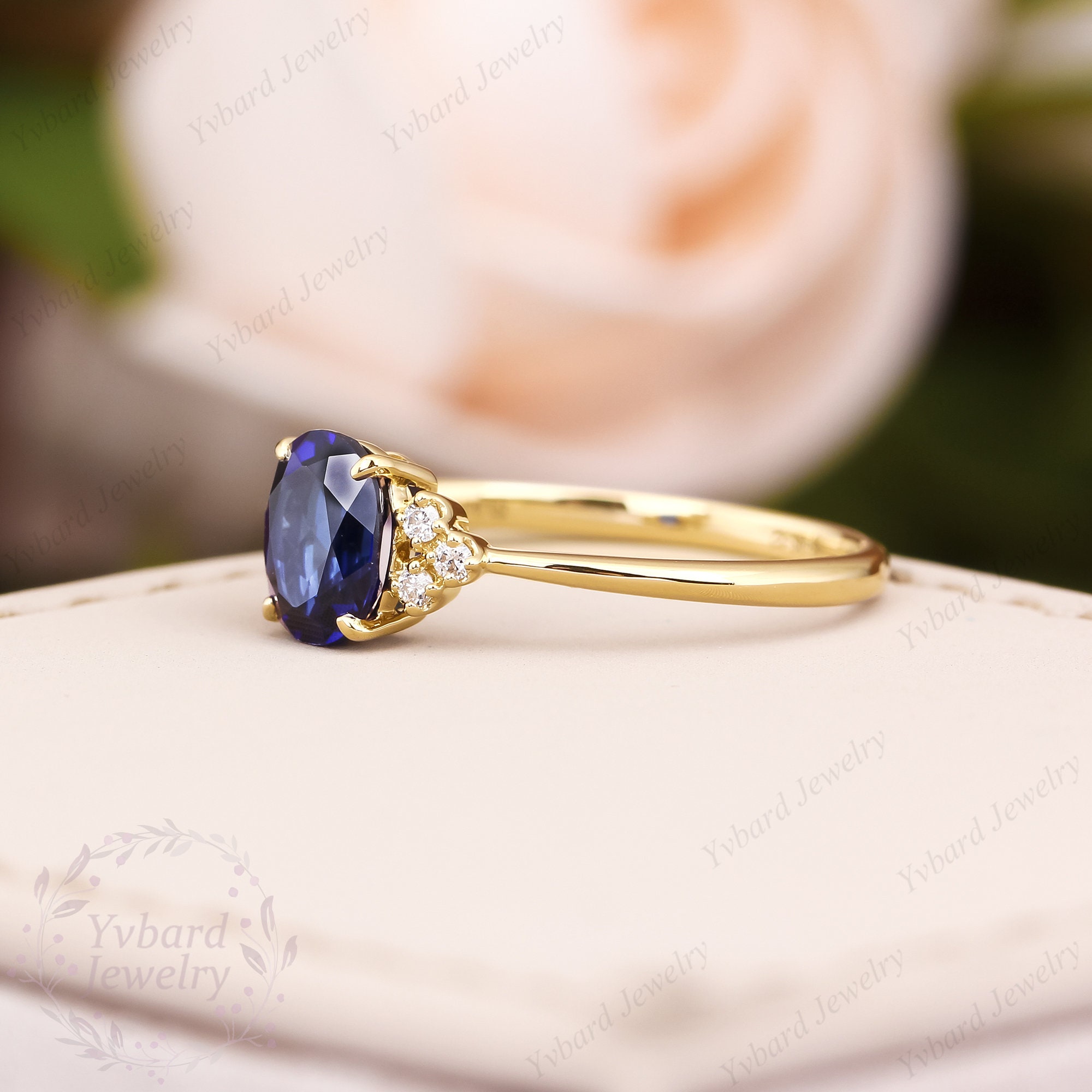 Anello Di Fidanzamento Nuziale In Oro Giallo Placcato 14K Con