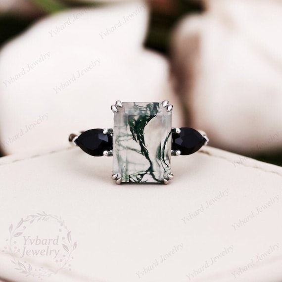 Moss Agate Three-stone Cuff Bracelet 14k Gold-plated Silver Moss Agate Three-stone Cuff Bracelet 14k Gold-plated Silver