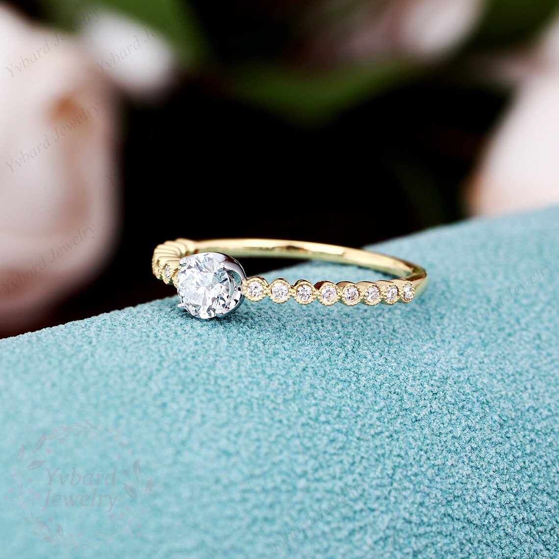 4 Mm Damen Titan Ewigkeitsring Rund CZ Stein Verlobungsring