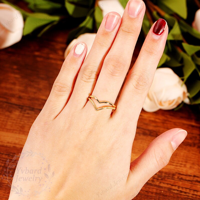 Gold chevron best sale ring