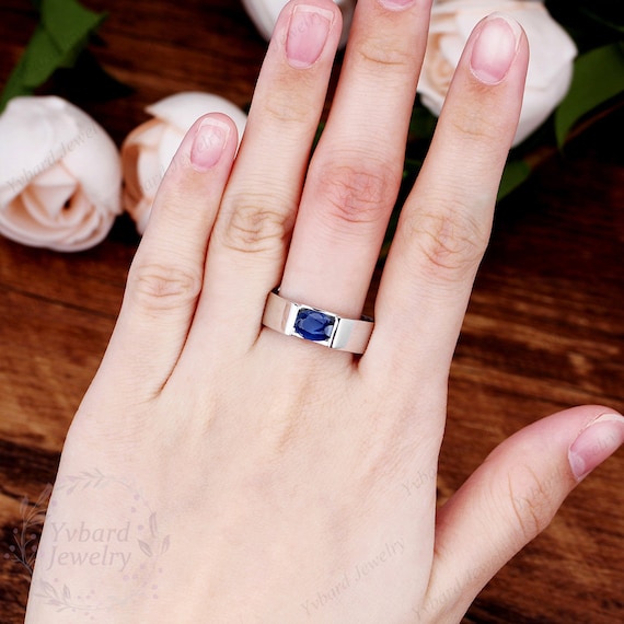 Impressive 3+Carat Big Royal Blue Sapphire Gemstone Ring – Rings Universe