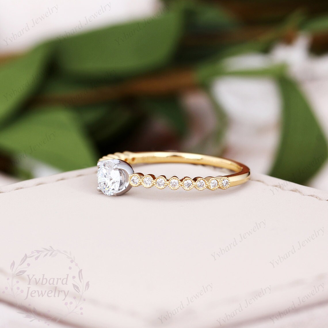 K18WG ラウンドブリリアントカットリング 0.8ct 新品 リング 0.8ct 