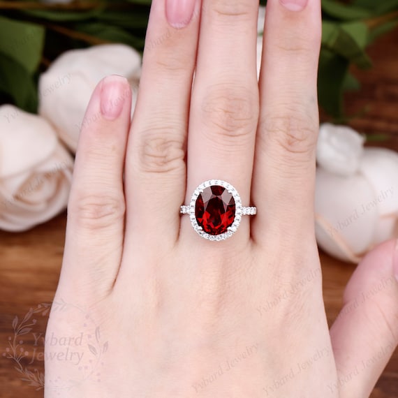 k18リング 赤いオーバルカット 赤色オーバルカットリングK18