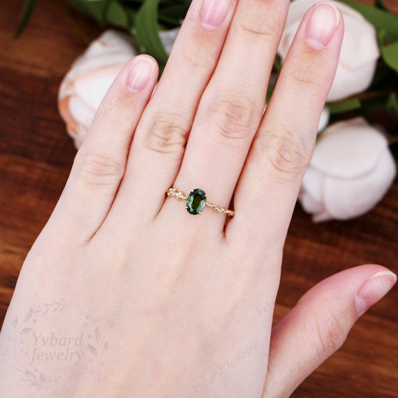 Green Tourmaline Ring | Leo Alfred Jewelers