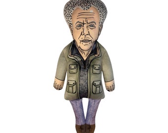 Jeremy Clarkson doll, Farm doll, funny stuffed dog toy, Jeremy doll, celebrity dog toy, stuffed celebrity plushies, The Farm doll