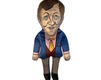 Stephen Fry doll, celebrity doll, funny stuffed dog toy, Fry doll, celebrity dog toy, stuffed celebrity plushies, QI plush