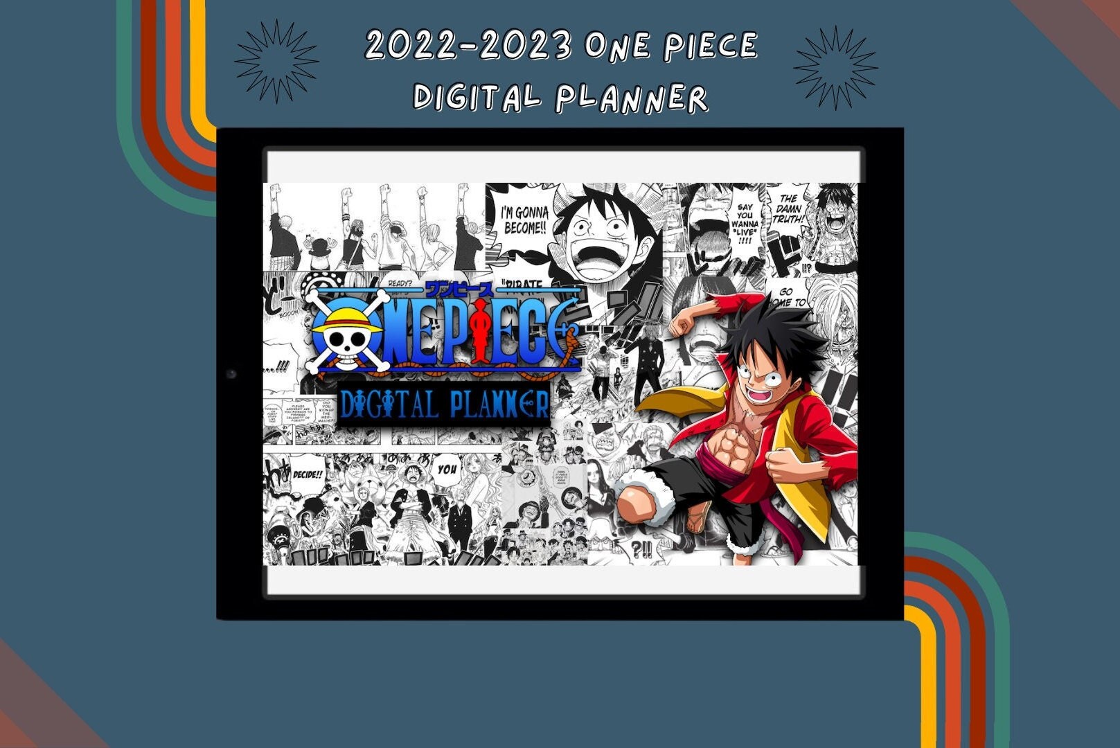 Carte Anniversaire One Piece A Imprimer Digital Planner One Piece Anime Undated 2022-2023 - Etsy