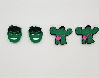 4 Styles Superhero Hulk Ironman Spiderman Shoe Charms for Crocs Clog Shoes Gift