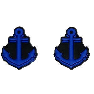 Anchor Ship Boat Shoe Charms Handmade Set of 2 for Clogs Mules Shoes Sneakers Laces