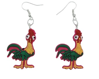 Hey Hey Rooster Earrings Generic Handmade Hypoallergenic