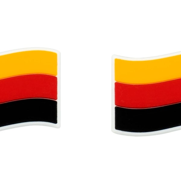 German Flag Shoe Charms Handmade Set of 2 for Clogs Mules Shoes Sneakers Germany European Deutschland Oktoberfest Erster Feiertag