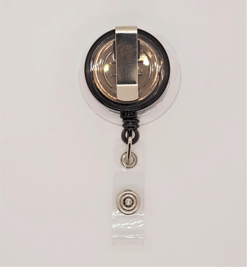 Green Camo Badge Reel Retractable Handmade ID Holder