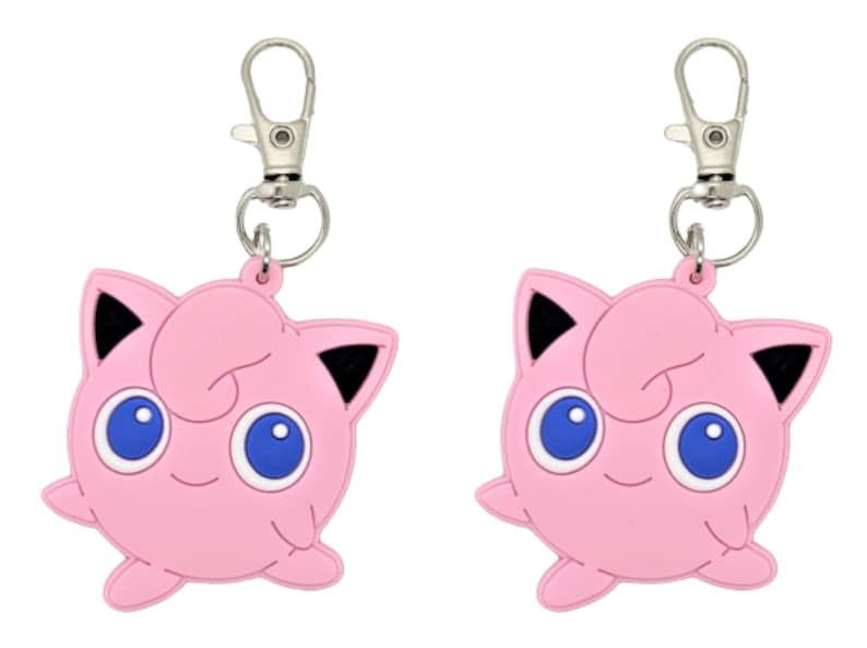 Zipper Pull Jigglypuff Badge Reel Accent Purse Collar Charm Generic Handmade Set of 2