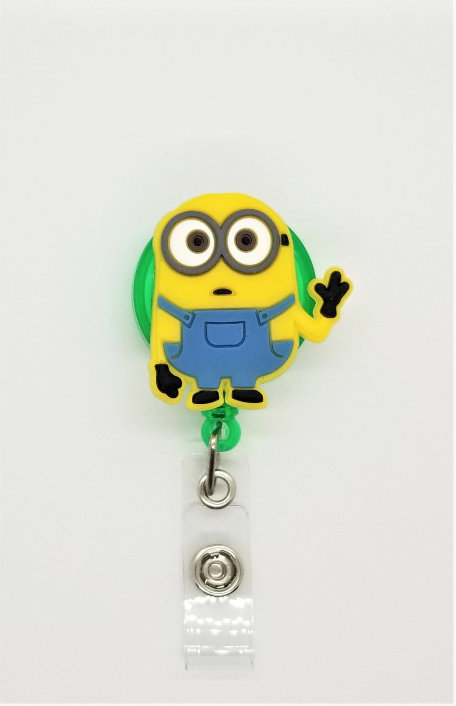 Minion Badge Reel Retractable Handmade ID Holder Etsy