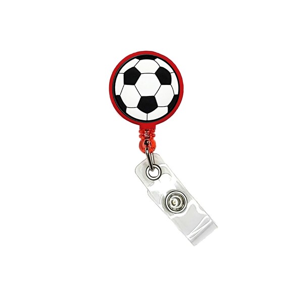 Soccer Badge Reel Retractable Handmade ID Holder Funny Nurse Doctor CNA LPN